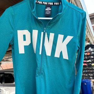 Pink polo style - half zip